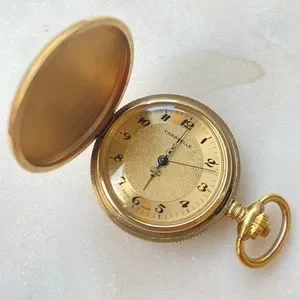 Vtg Caravelle Pocket Watch Manuel WInding 28mm Gold Plated Swiss Made Untested Vtg Caravelle Pocket Watch Manuel Winding 28mm Gold Plated  main image 4